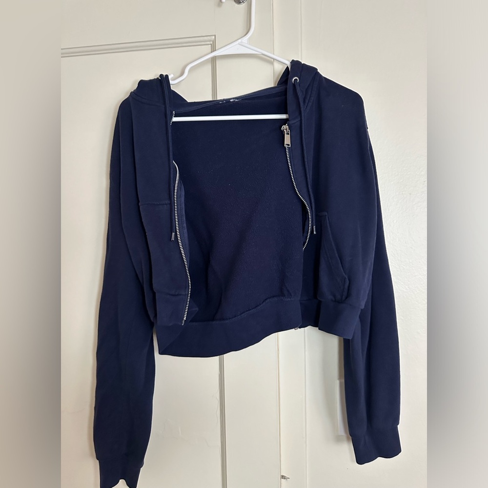 Navy Blue Zip Up Jacket